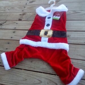 NEW Dog Santa Claus Sweater Size Medium M St Nicholas